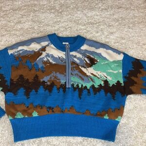 BDG Half-Zip Cropped Sweater URBAN OUTFITTERS Size Medium EUC